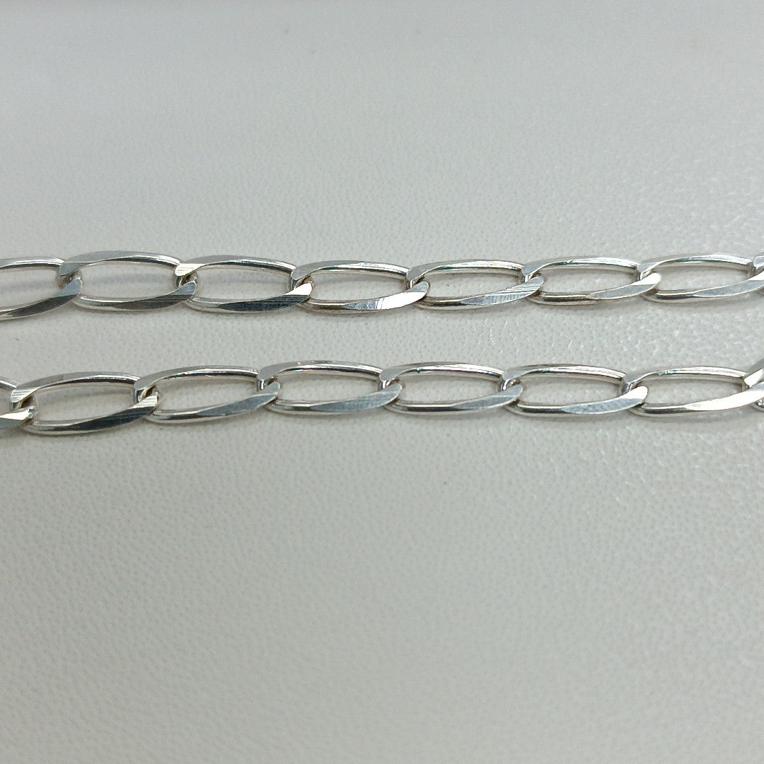 PULSERA TEJIDO ESLABONES PLATA .925 18 CM 3.6 GR (NUEVO)
