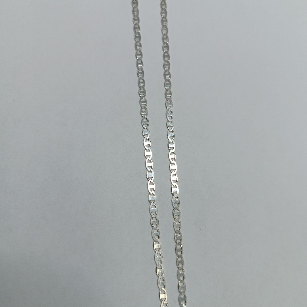 CADENA TEJIDO GUCHI PLATA .925 60 CM 8.9 GR (NUEVO)