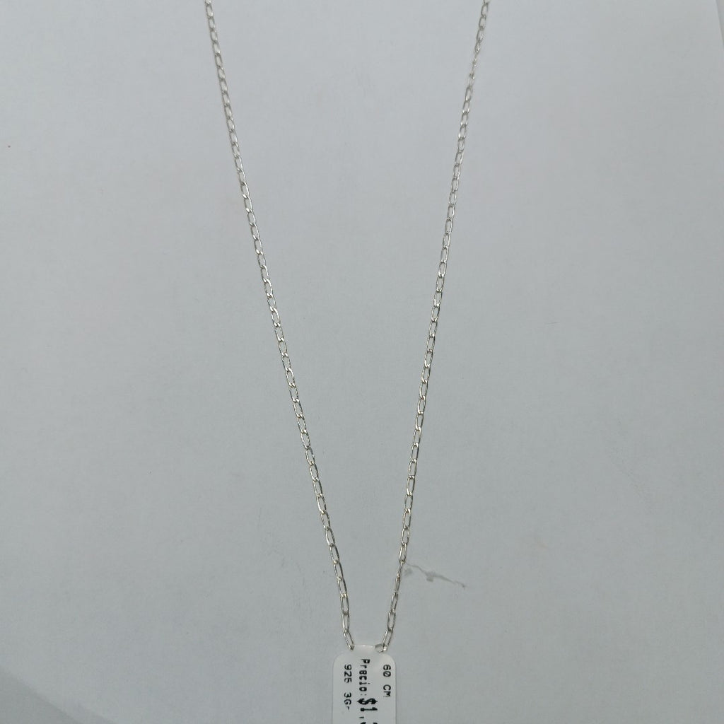 CADENA TEJIDO ESLABONES PLATA .925 60 CM 3 GR (NUEVO)