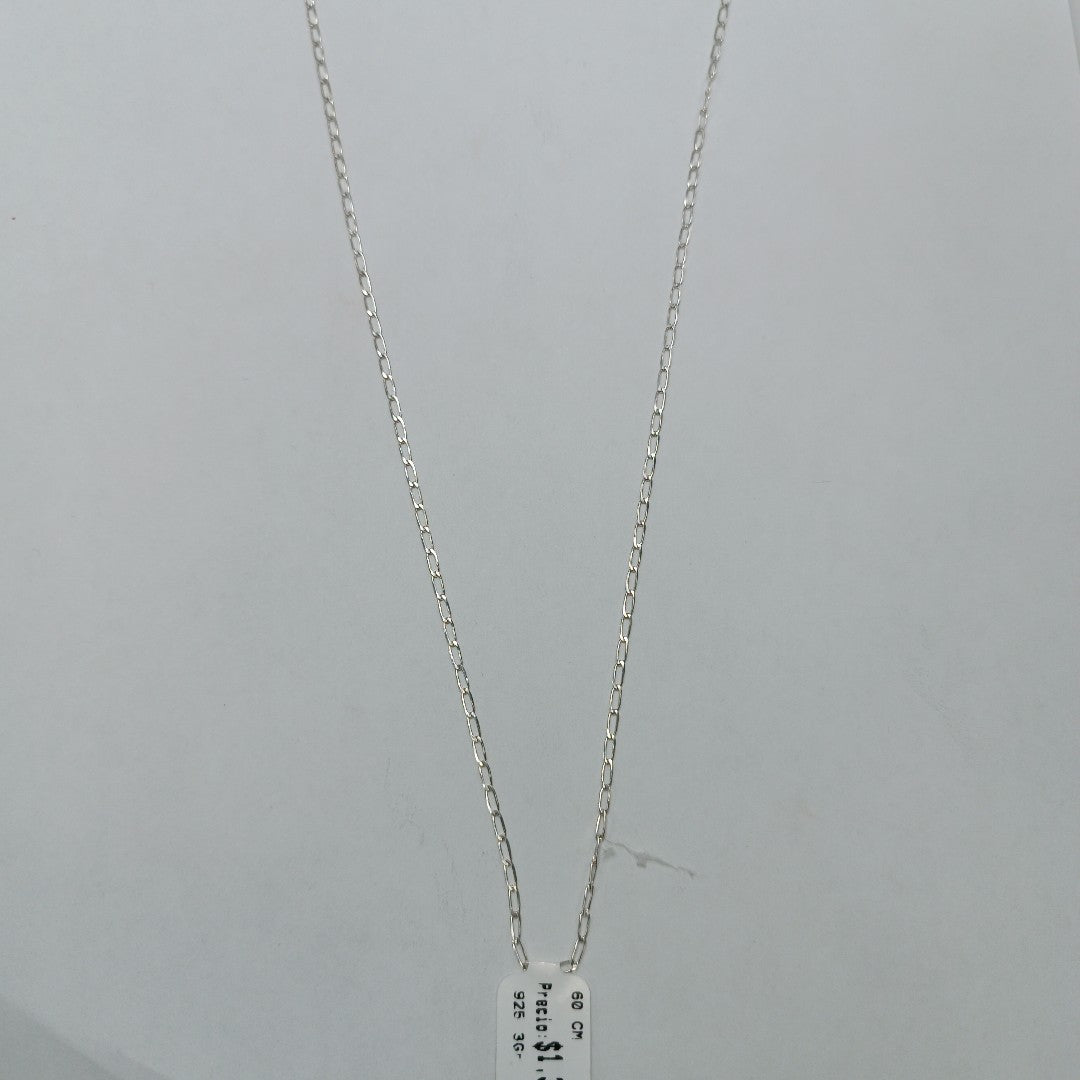 CADENA TEJIDO ESLABONES PLATA .925 60 CM 3 GR (NUEVO)