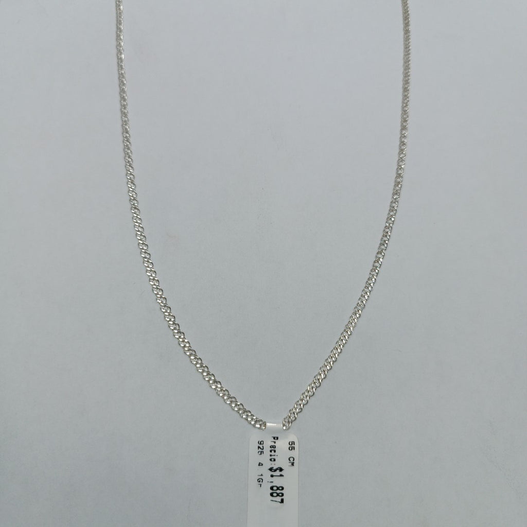 CADENA TEJIDO ESLABONES PLATA .925 55 CM 4.1 GR (NUEVO)
