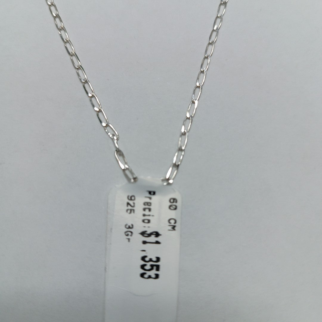 CADENA TEJIDO ESLABONES PLATA .925 60 CM 3 GR (NUEVO)