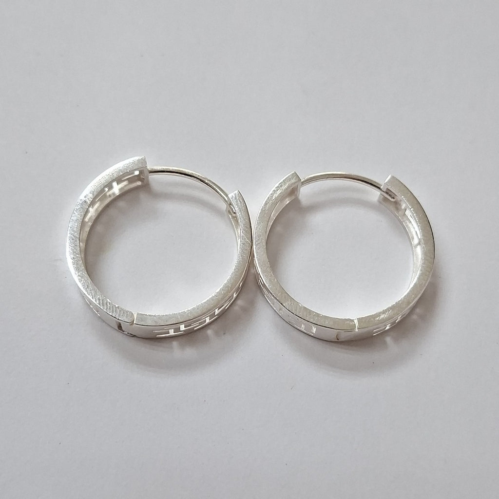 ARETES ARRACADAS GRECAS PLATA .925 4.13 GR (NUEVO)