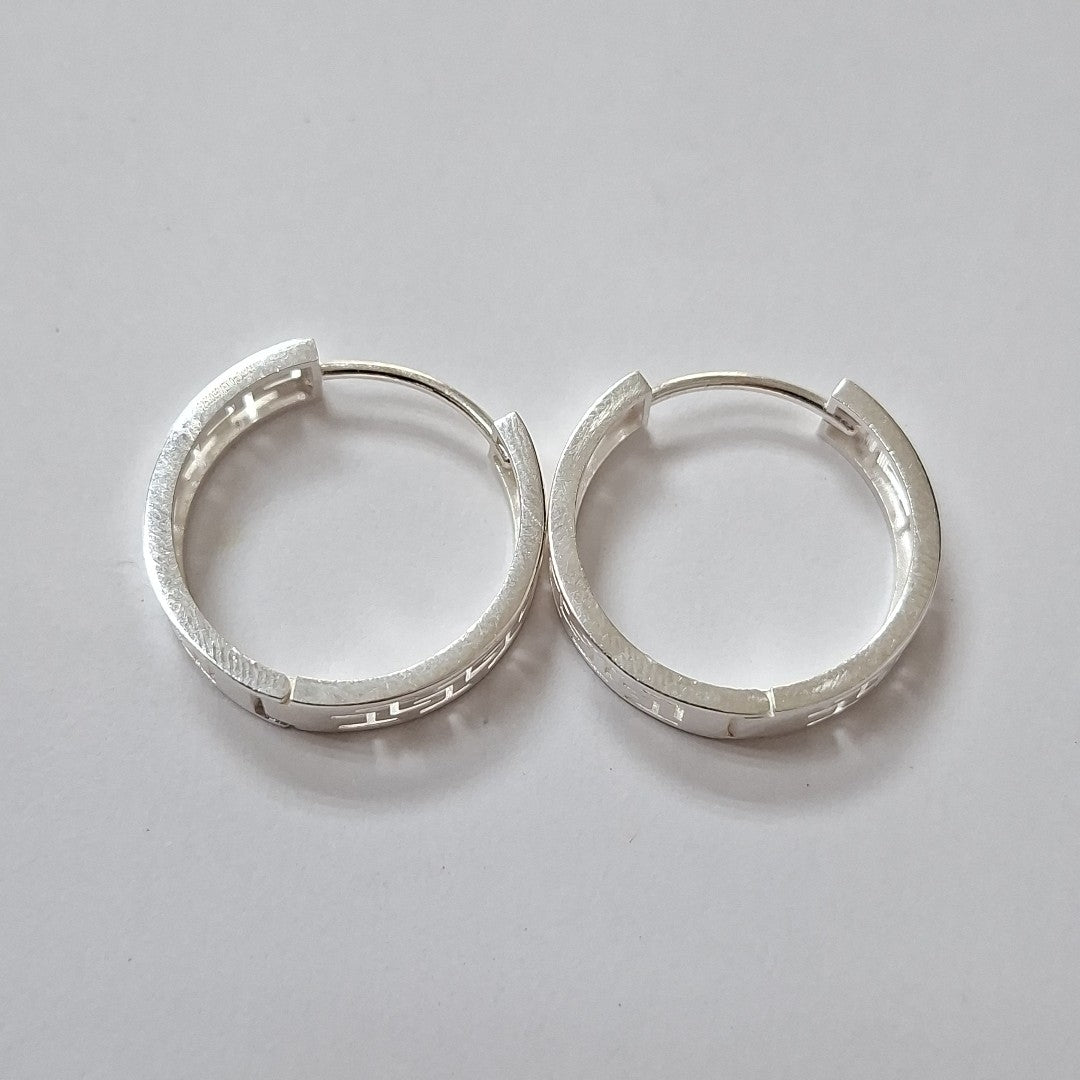ARETES ARRACADAS GRECAS PLATA .925 4.13 GR (NUEVO)