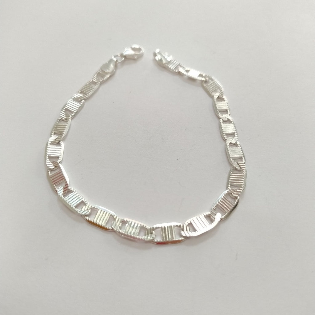 PULSERA TEJIDO ESPEJO PLATA .925 21 CM 7.5 GR (NUEVO)