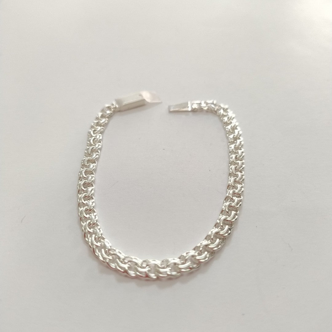 PULSERA TEJIDO CHINO PLATA .925 18 CM 8.4 GR (NUEVO)