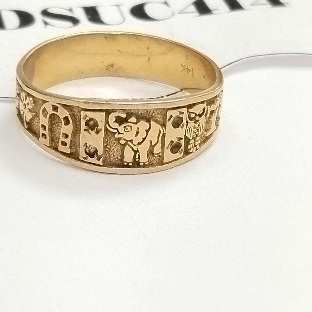 ARGOLLA DE LA SUERTE ORO 14 K 4,90 GRMS (SEMINUEVO)