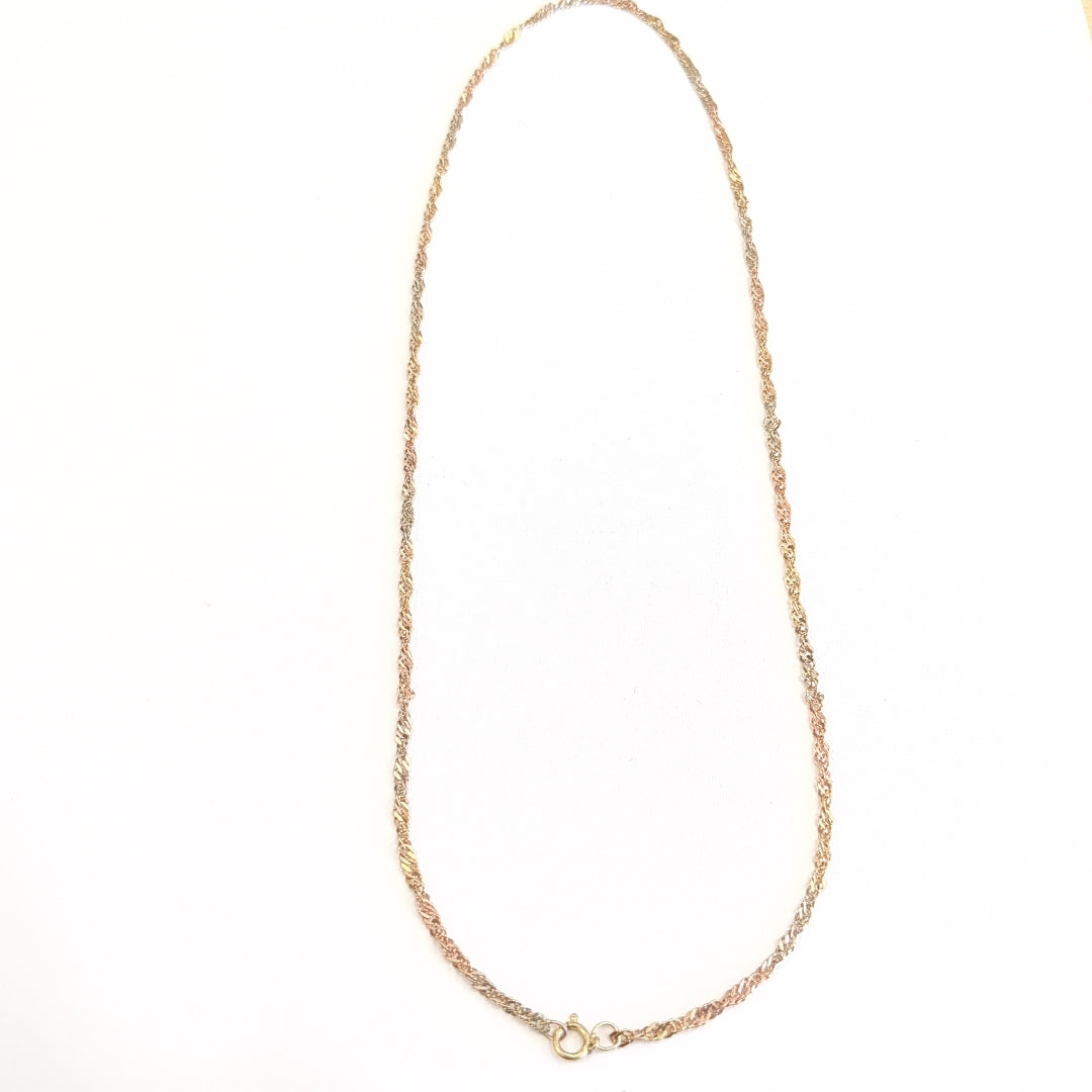 CADENA ORO COMBINADO 10 K 2,90 GRMS (SEMINUEVO)