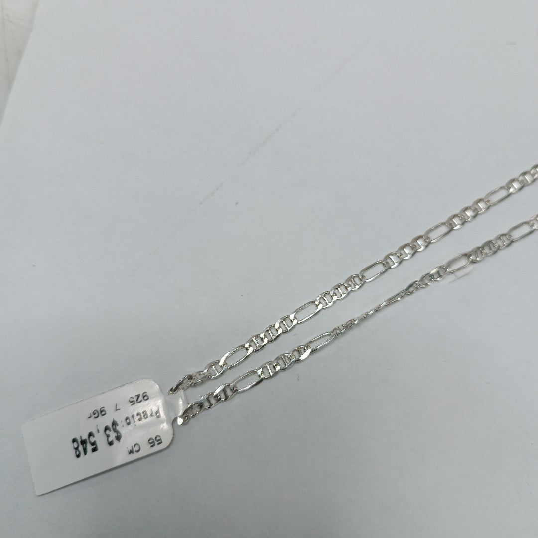 CADENA TEJIDO MARINERO PLATA .925 55 CM 7.9 GR (NUEVO)
