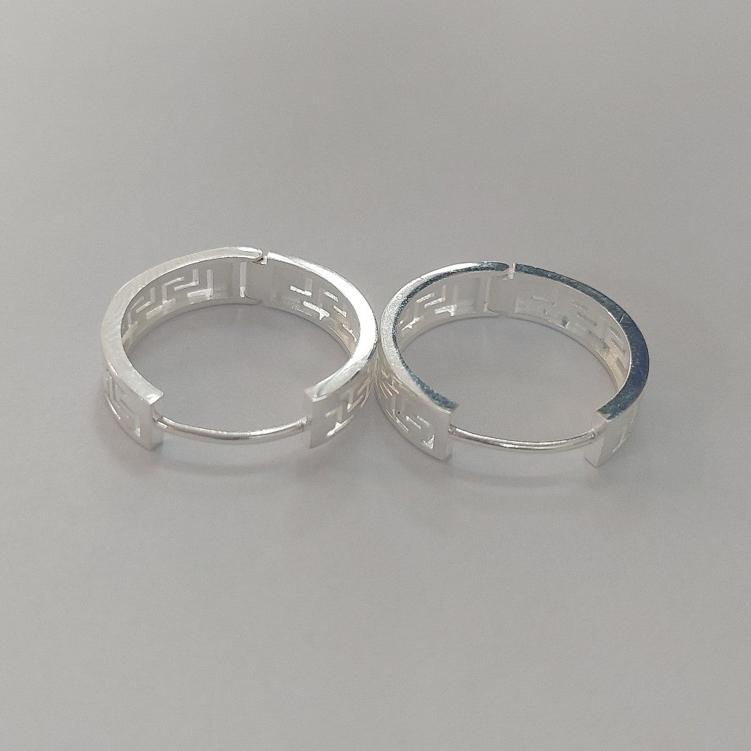 ARETES ARRACADAS GRECAS PLATA .925 4.13 GR (NUEVO)