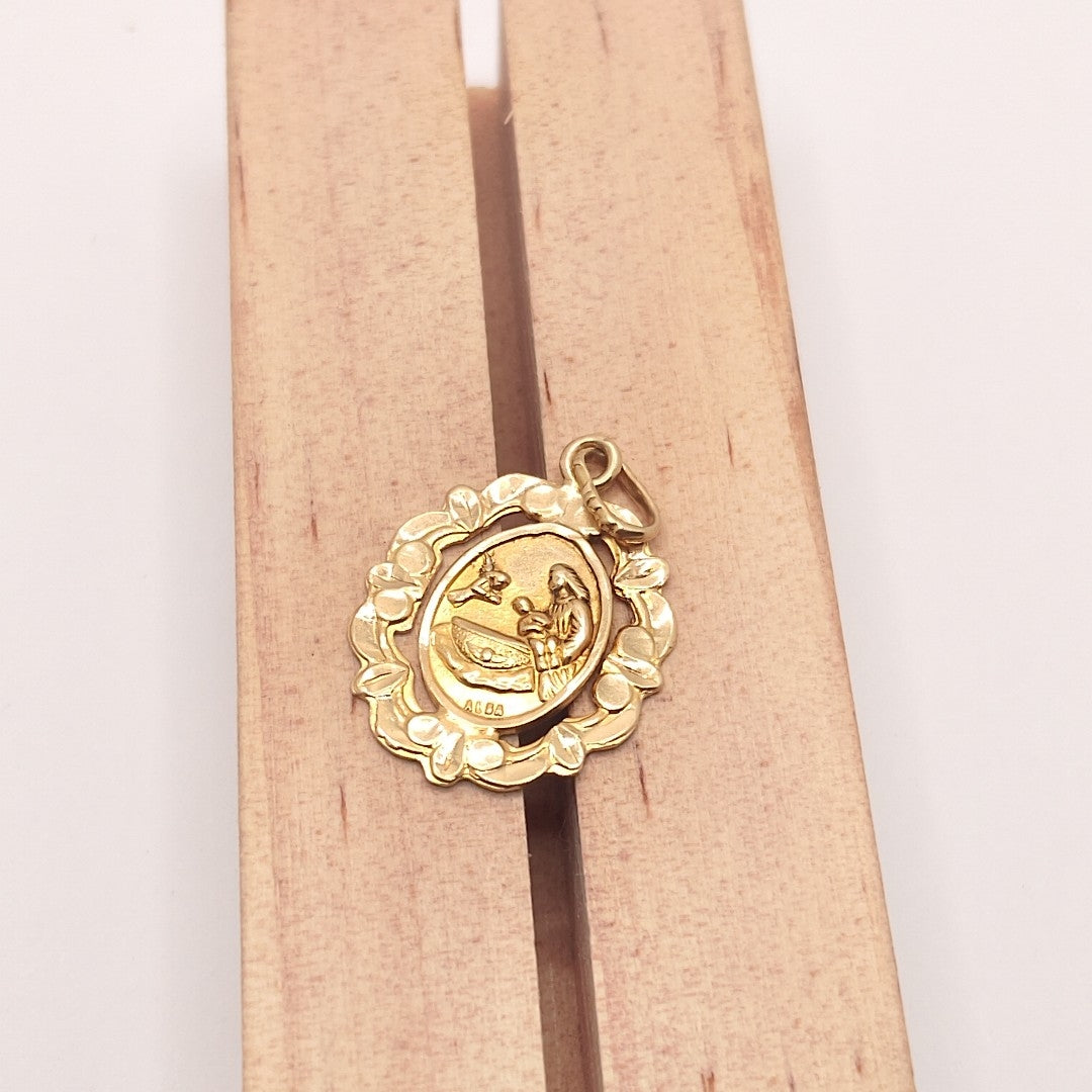 MEDALLA RELIGIOSA ORO 10 K 0,80 GRMS (SEMINUEVO)