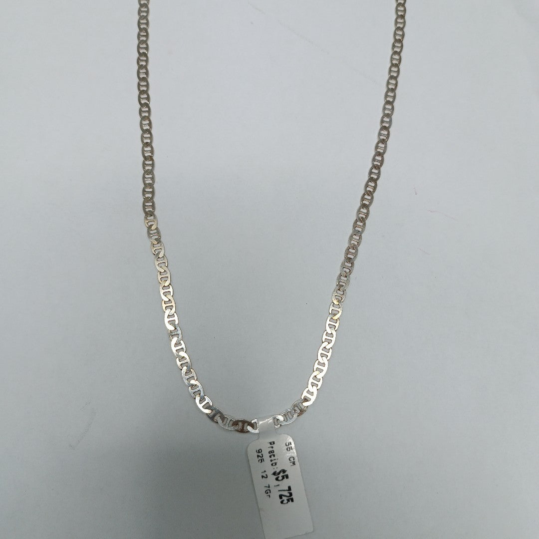 CADENA TEJIDO GUCHI PLATA .925 55 CM 12.7 GR (NUEVO)