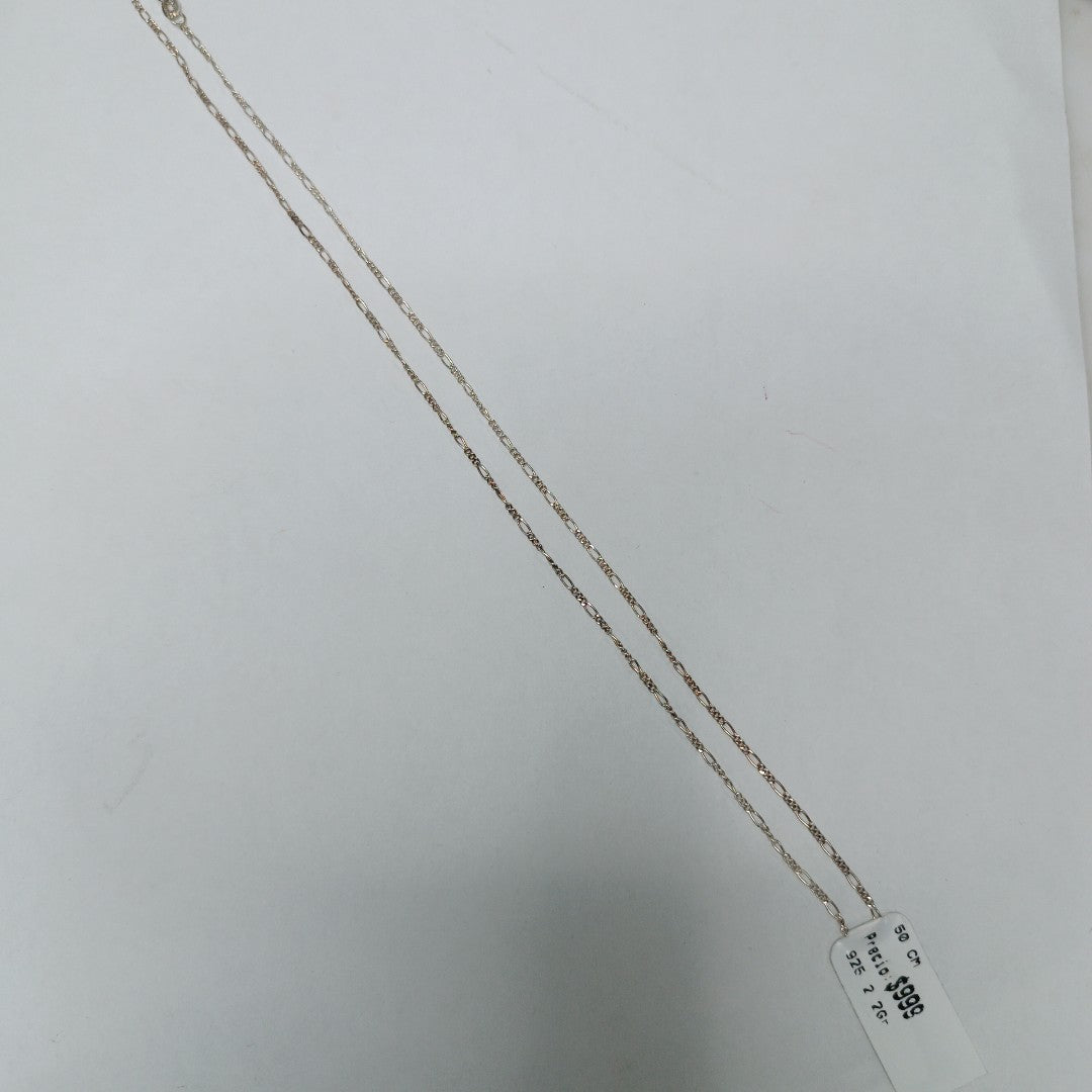 CADENA TEJIDO 3X1 PLATA .925 50 CM 2.2 GR (NUEVO)