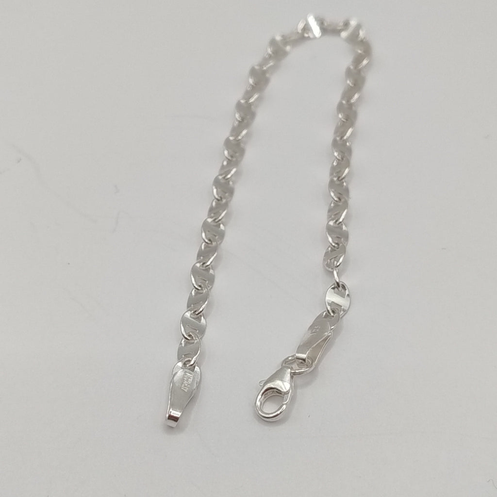 PULSERA TEJIDO ESPECIAL PLATA .925 18 CM 3.3 GR (NUEVO)