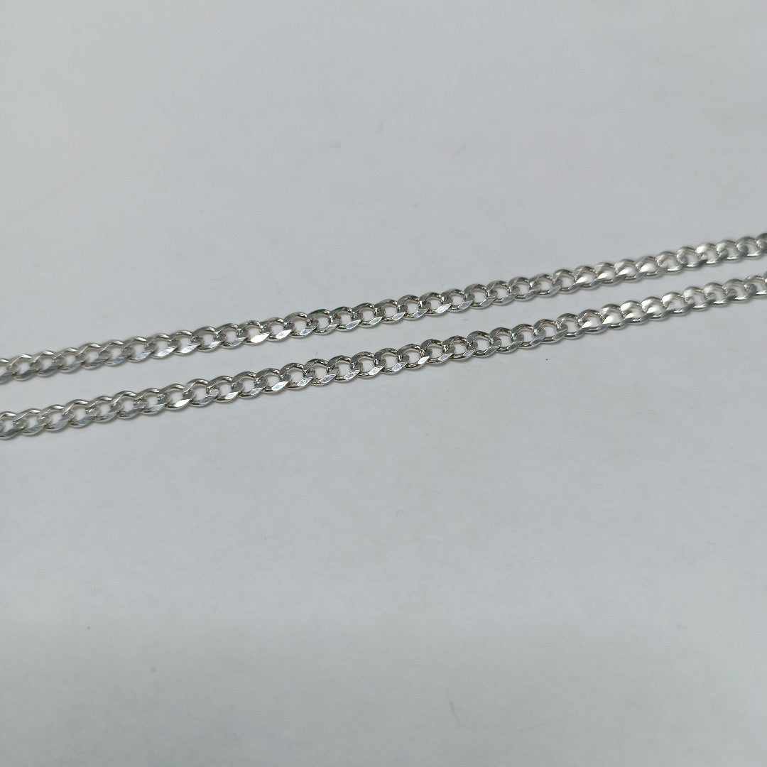 CADENA TEJIDO BARBADO PLATA .925 55 CM 12.5 GR (NUEVO)
