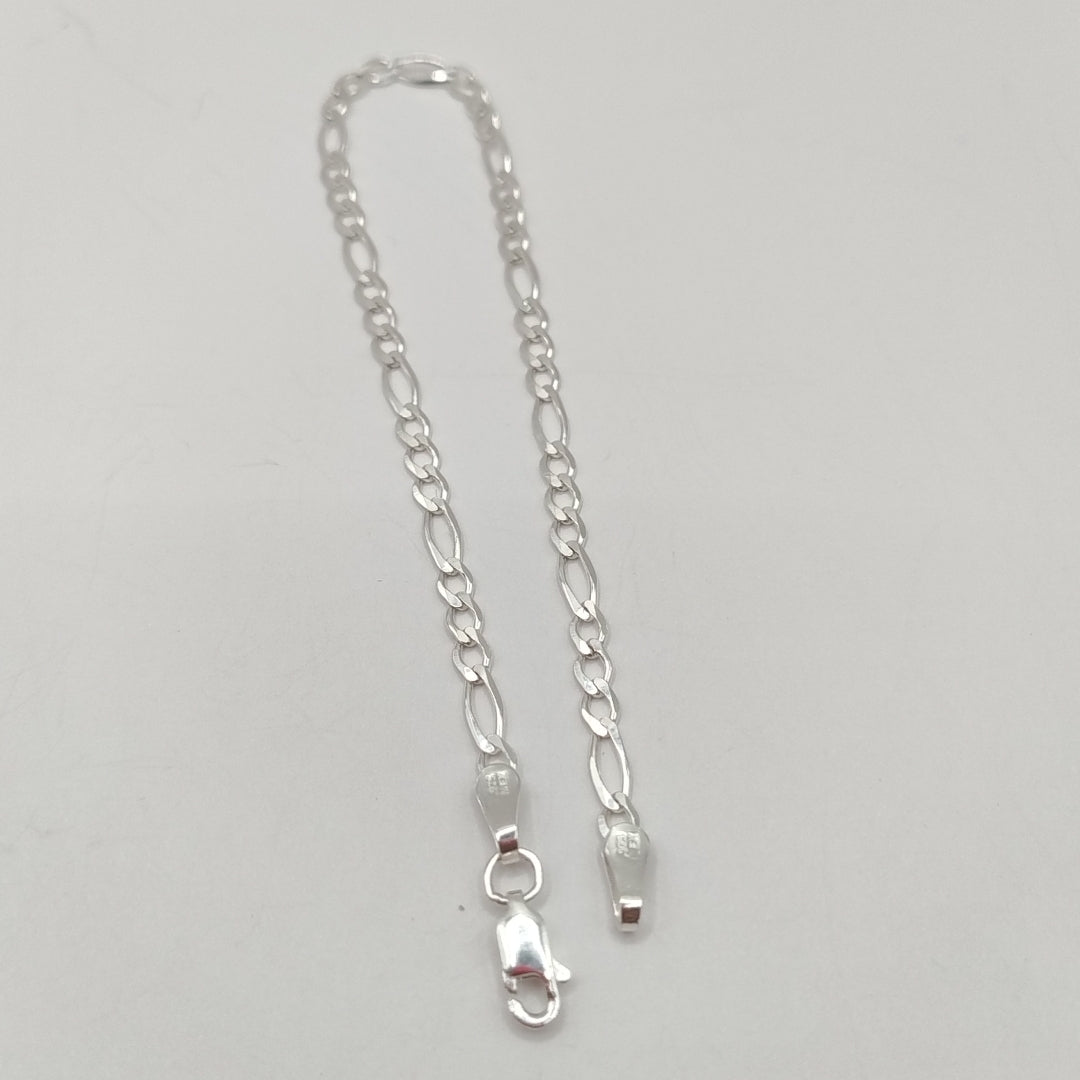 PULSERA TEJIDO 3X1 PLATA .925 21 CM 3.2 GR (NUEVO)