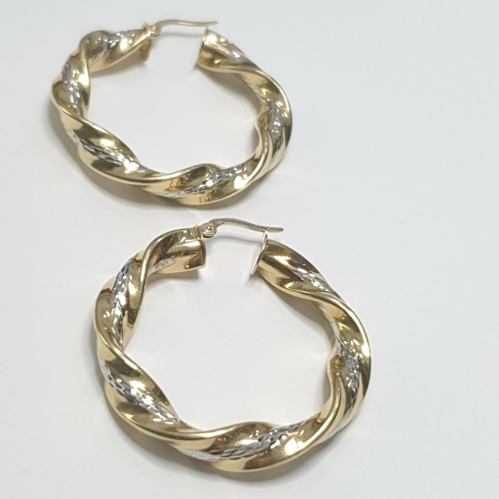 ARRACADAS PAR ORO COMBINADO 14 K 5,00 GRMS (SEMINUEVO)