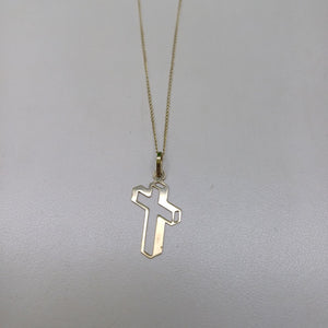CADENA, CRUZ, DIJE ORO 14 K 1 GRMS (SEMINUEVO)