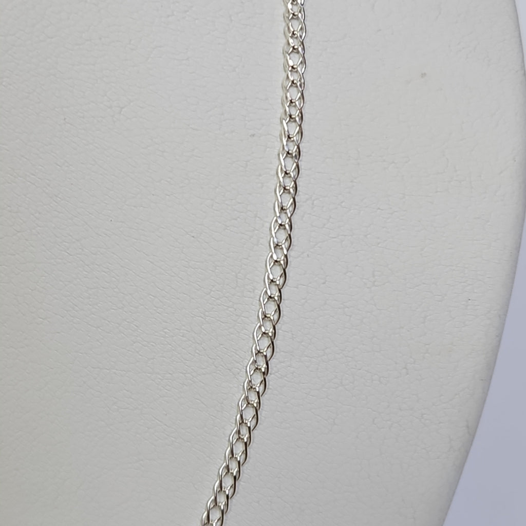 CADENA TEJIDO ESLABONES PLATA .925 55 CM 3.9 GR (NUEVO)