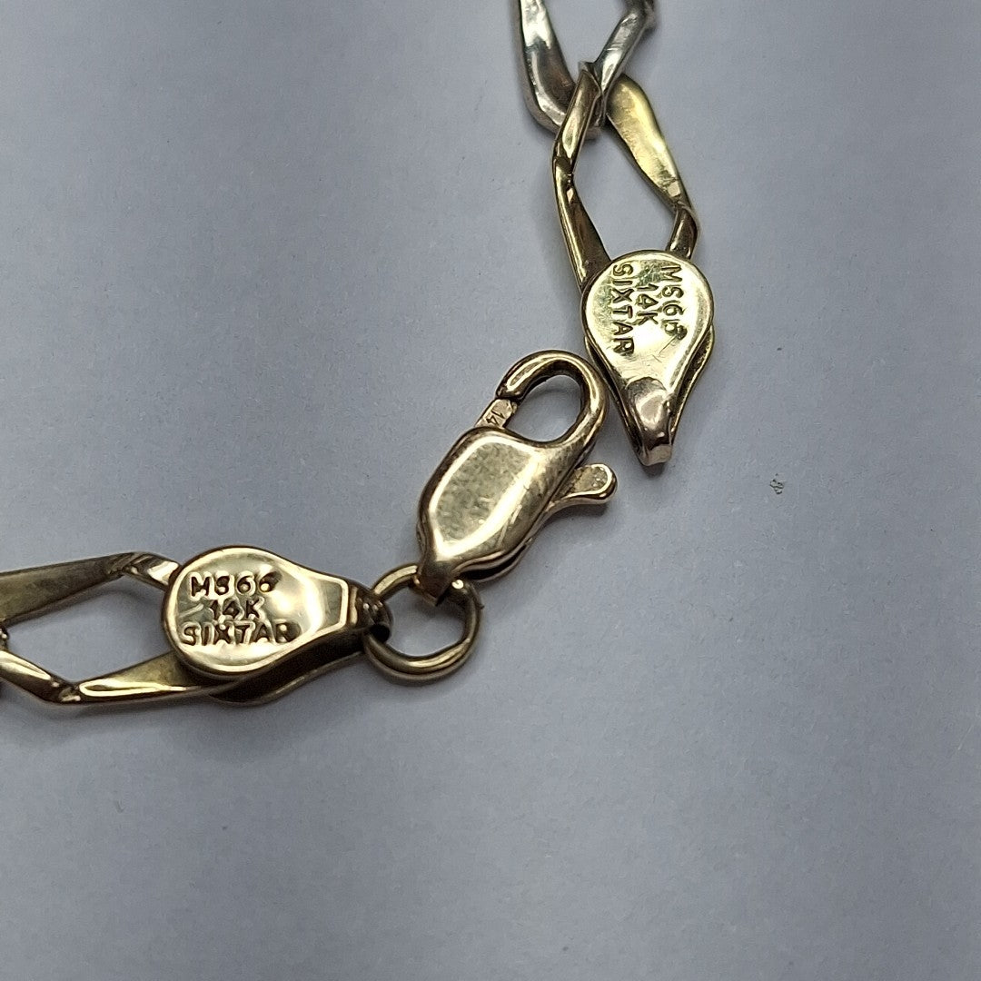 PULSERA ORO, ORO COMBINADO 14 K 3.4 GRMS (SEMINUEVO)