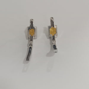 ARETES PAR ORO BLANCO 14 K 7,10 GRMS (SEMINUEVO)
