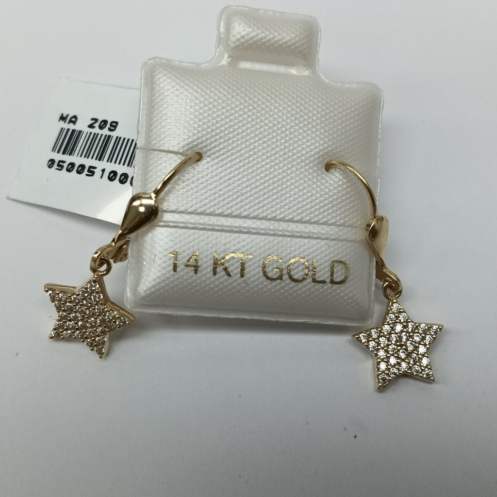 BROQUELES ORO 14K 1.9 (NUEVO)