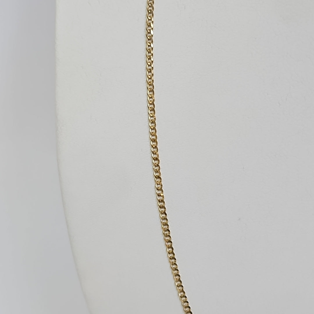 CADENAS TEJIDO BARBADA ORO 10K 55 CM 3.8 GR (NUEVO)