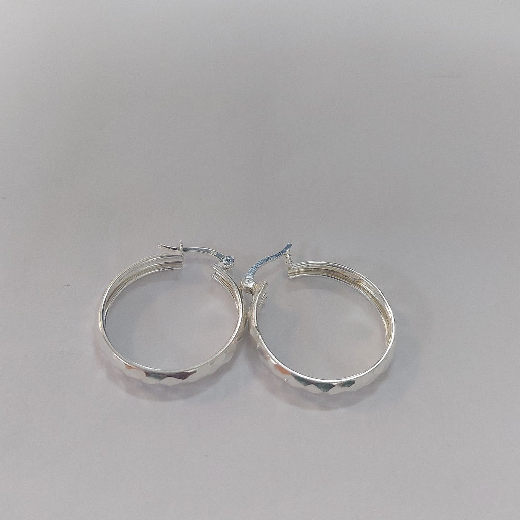 ARETES ARRACADAS FACETADAS PLATA .925 2.5 GR (NUEVO)
