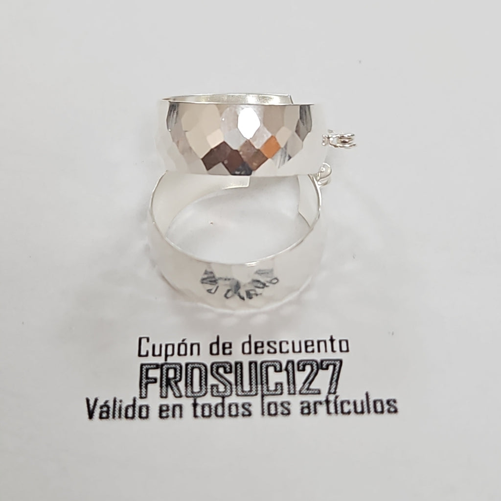 ARETES ARRACADAS FACETADAS PLATA .925 2.8 GR (NUEVO)
