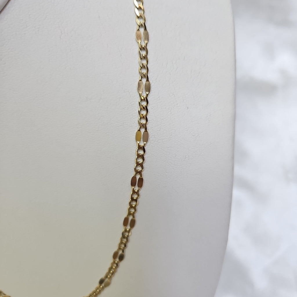CADENAS TEJIDO ESPECIAL ORO 10K 50 CM 6.4 GR (NUEVO)