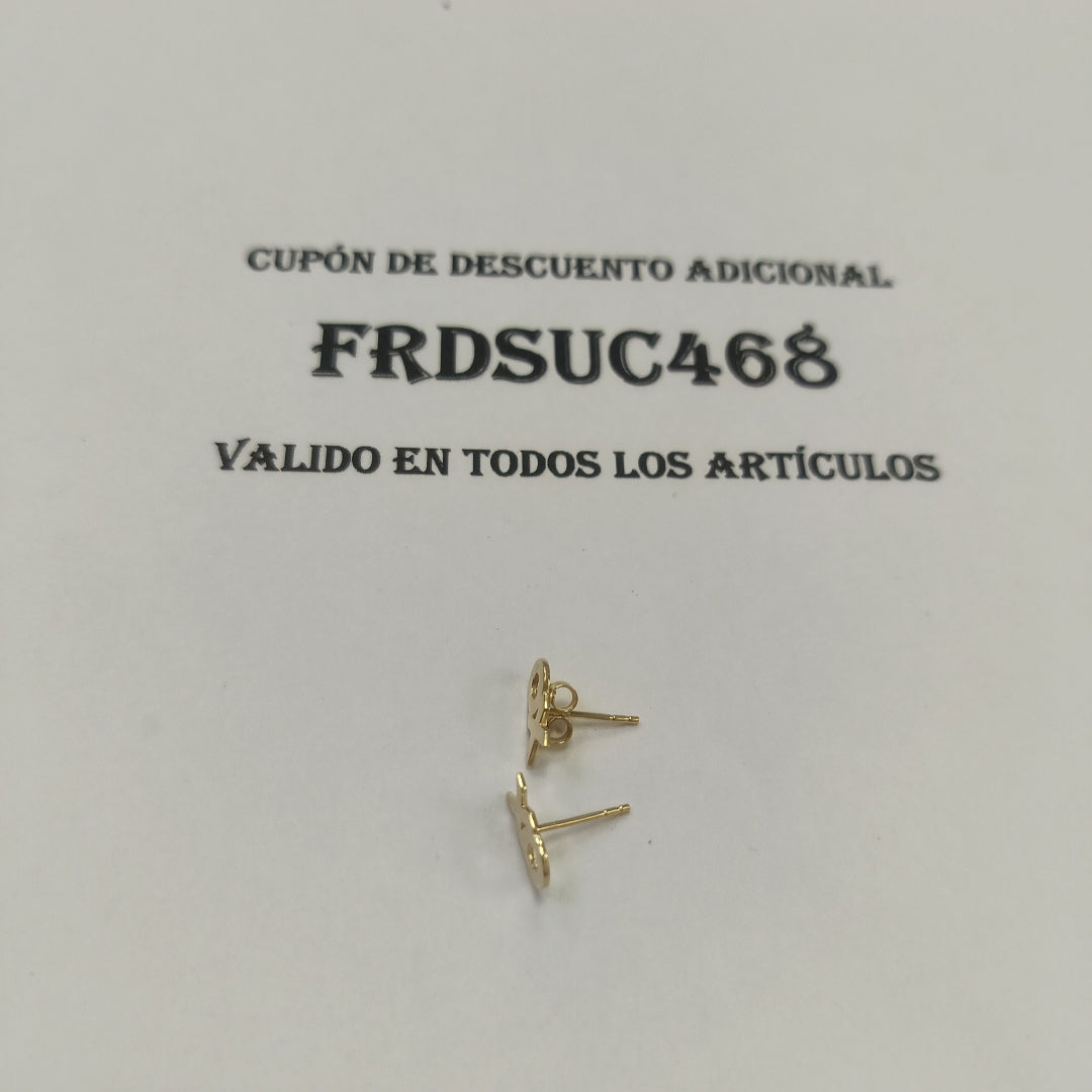 BROQUELES PAR ORO 14 K 1 GRMS (SEMINUEVO)