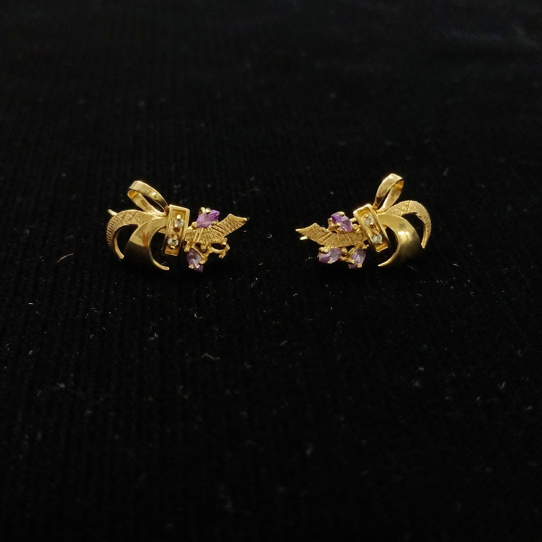 ARETES PAR ORO 14 K 3.4 GRMS (SEMINUEVO)