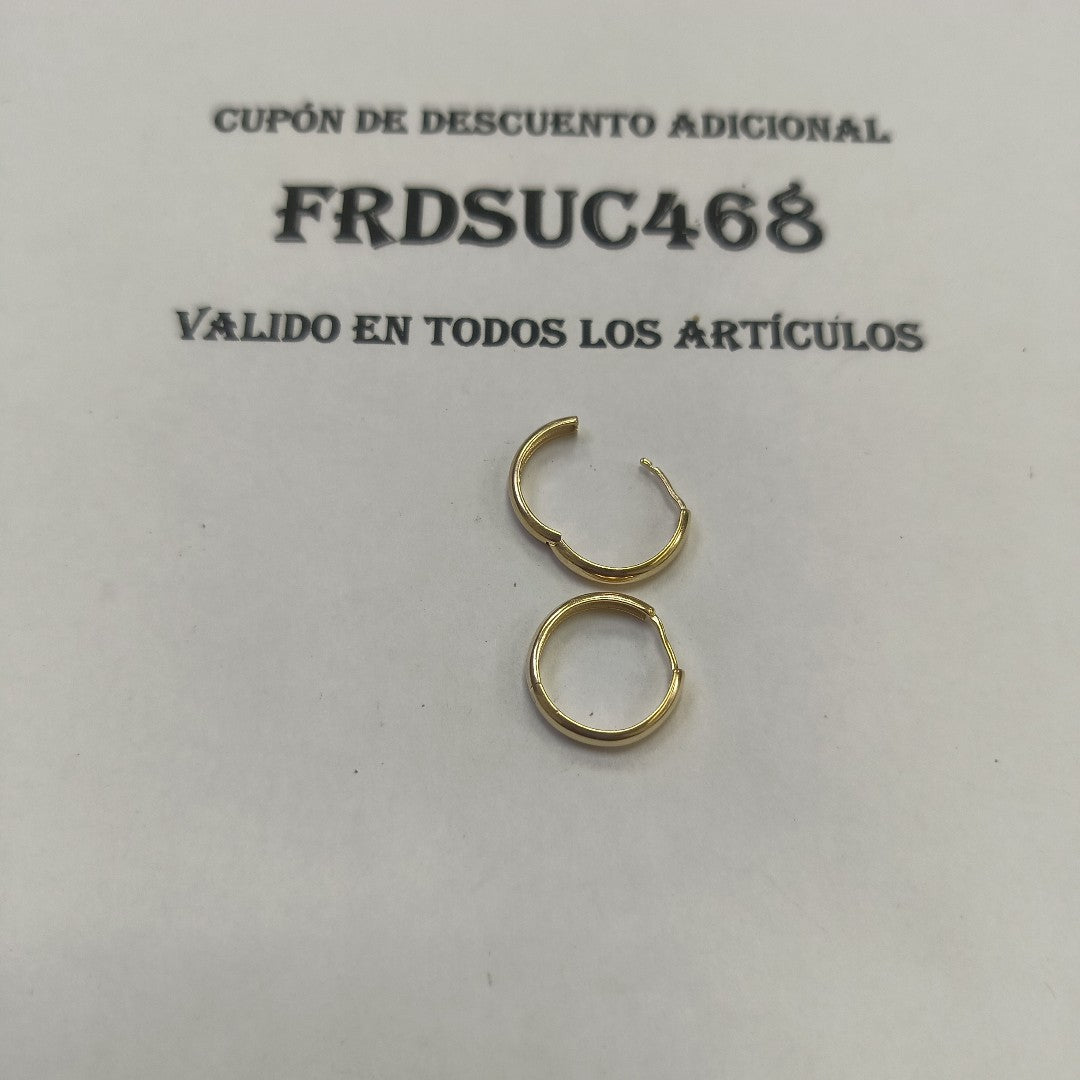 ARRACADAS PAR ORO 14 K 1.9 GRMS (SEMINUEVO)