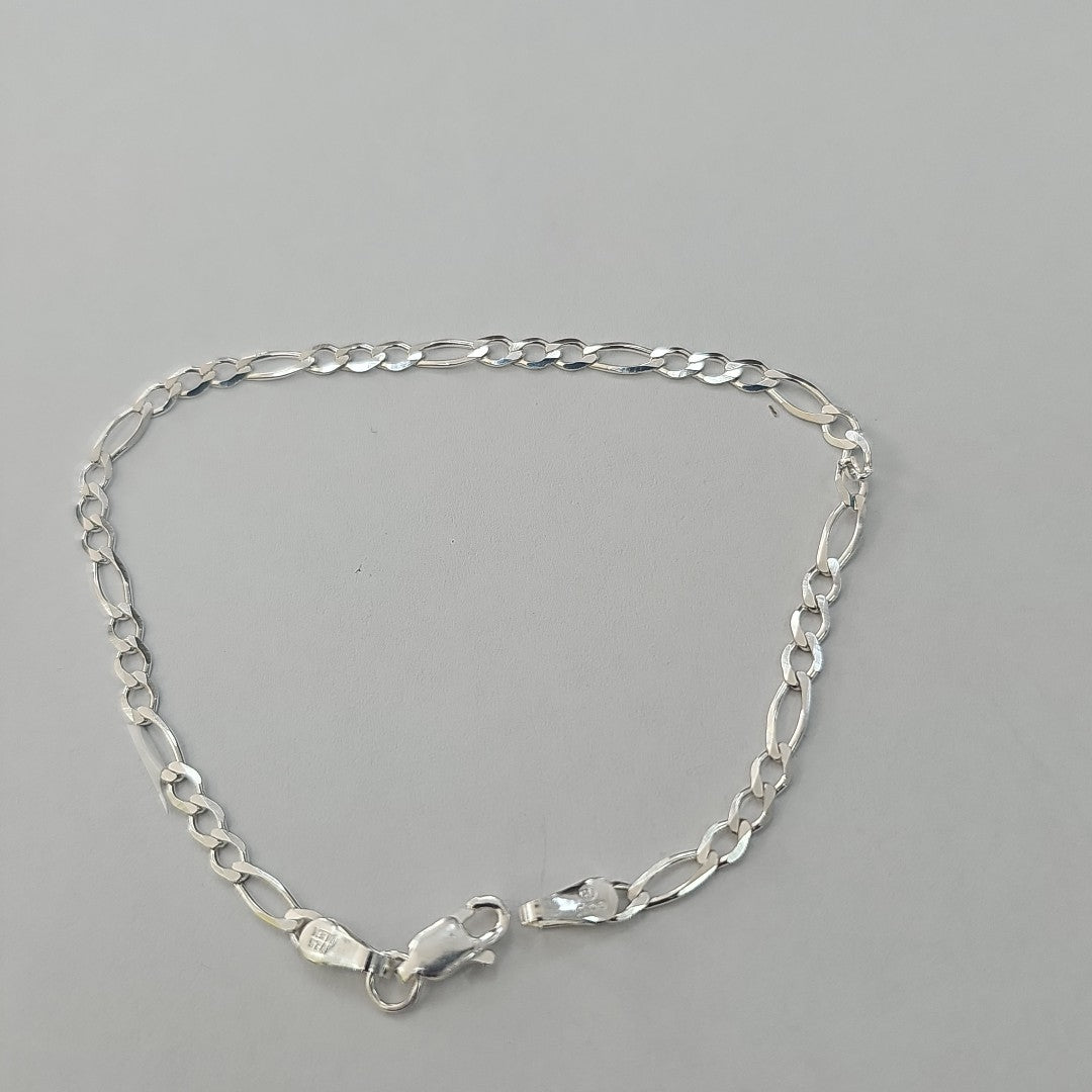 PULSERA TEJIDO 3X1 PLATA .925 21 CM 3.2 GR (NUEVO)