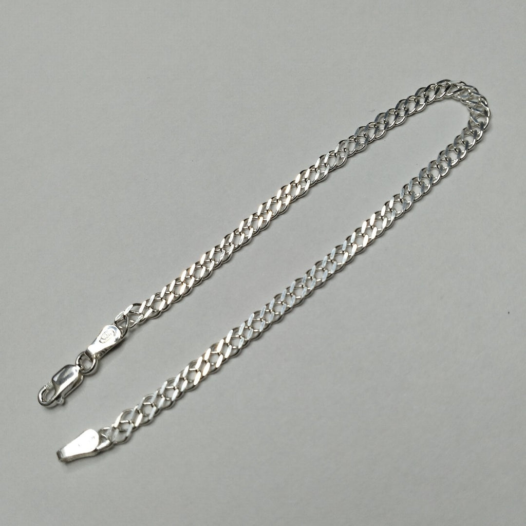 PULSERA DOBLE ESLABON PLATA .925 18 CM 3.53 GR (NUEVO)