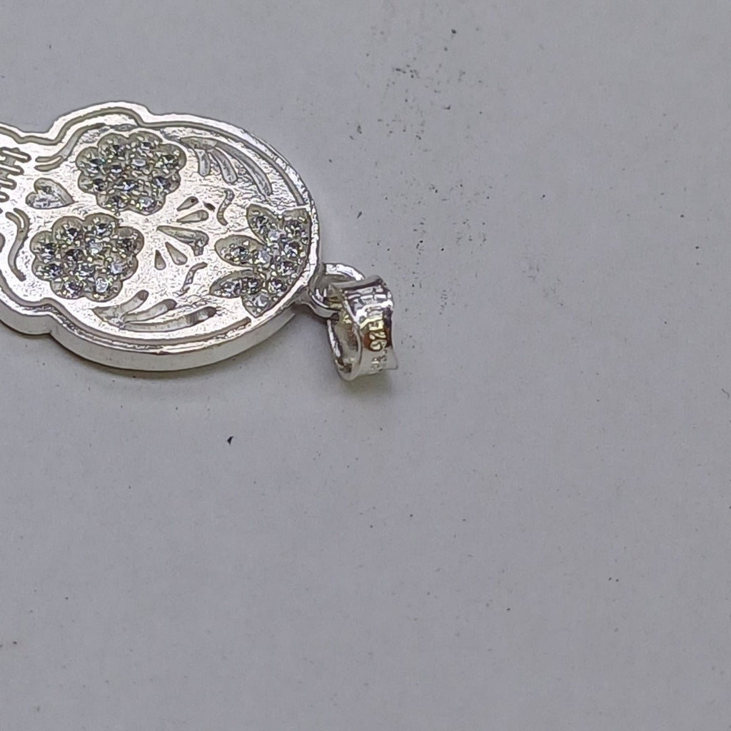DIJE CALAVERA CON CIRCONIAS PLATA .925 2.5 GR (NUEVO)