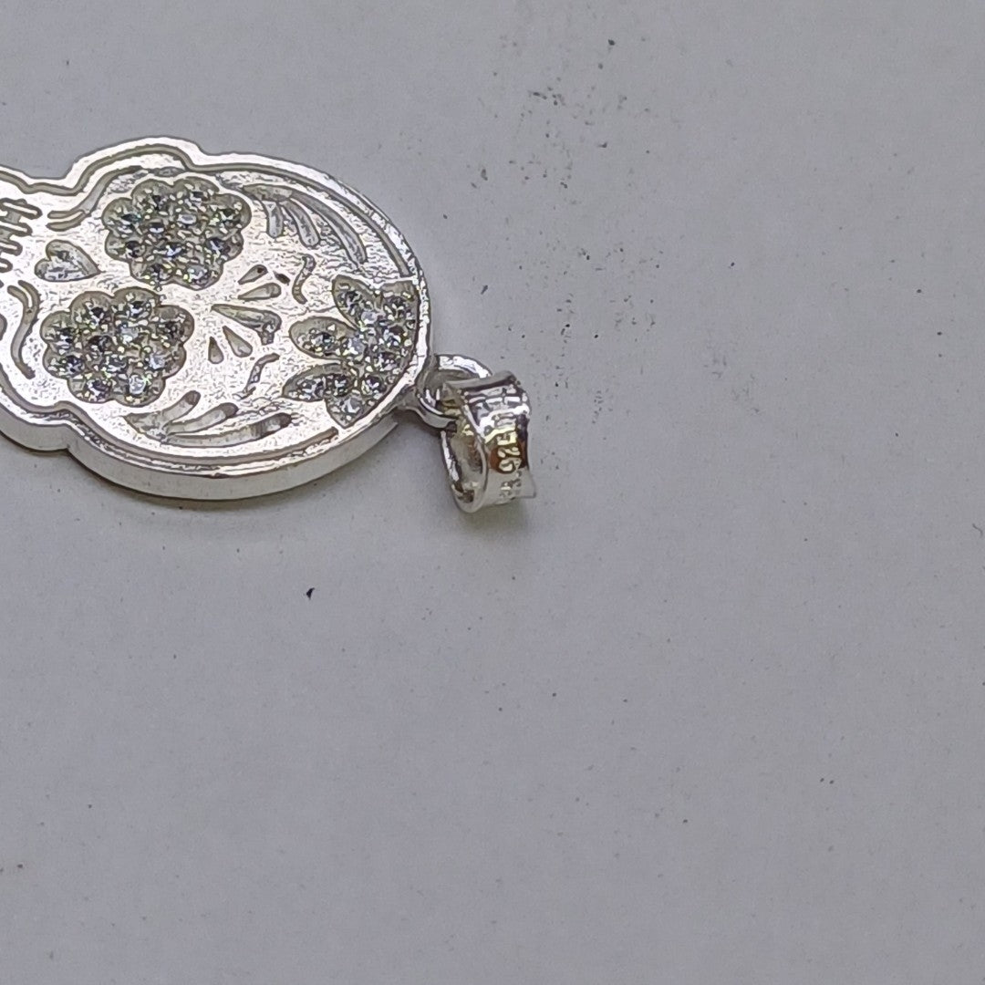DIJE CALAVERA CON CIRCONIAS PLATA .925 2.5 GR (NUEVO)