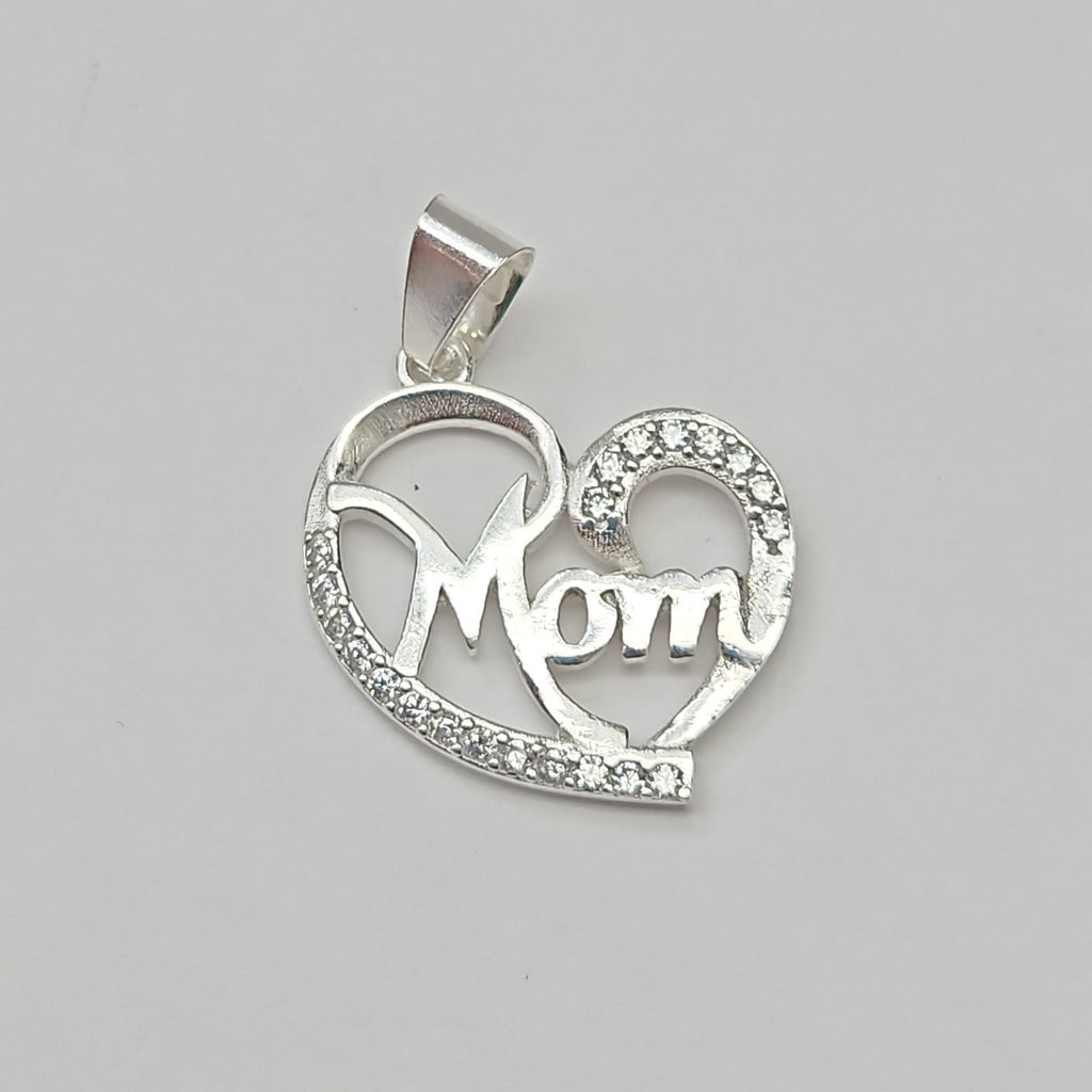 DIJE CORAZON C/CIRCONIAS PLATA .925 3.1 GR (NUEVO)
