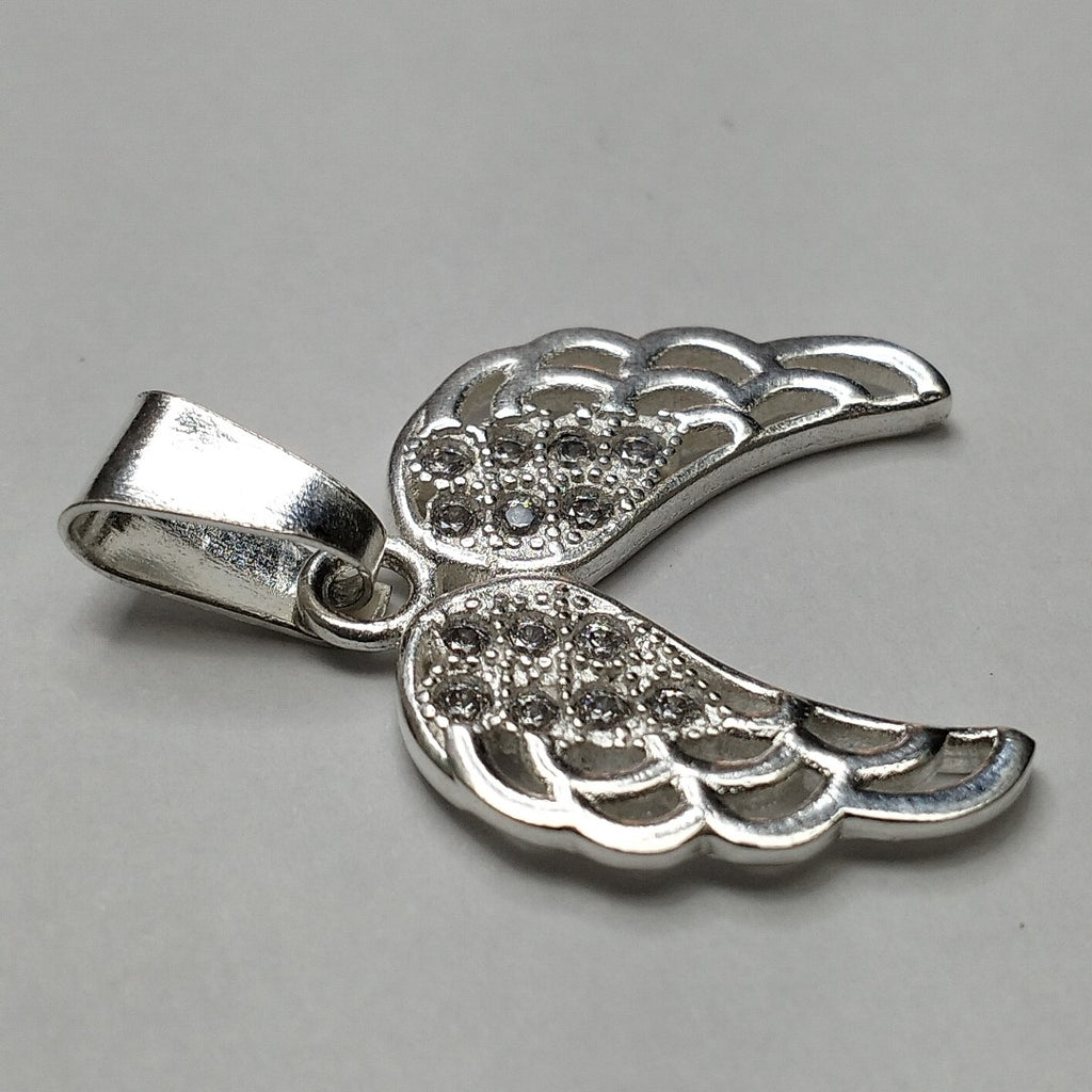 DIJE ALAS C/CIRCONIAS PLATA .925 2.4 GR (NUEVO)