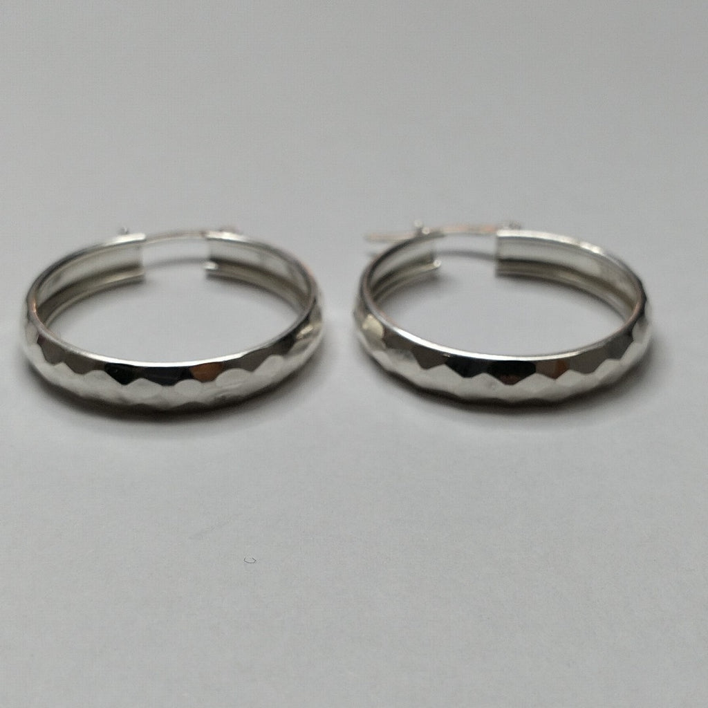ARETES ARRACADAS FACETADAS PLATA .925 2.6 GR (NUEVO)