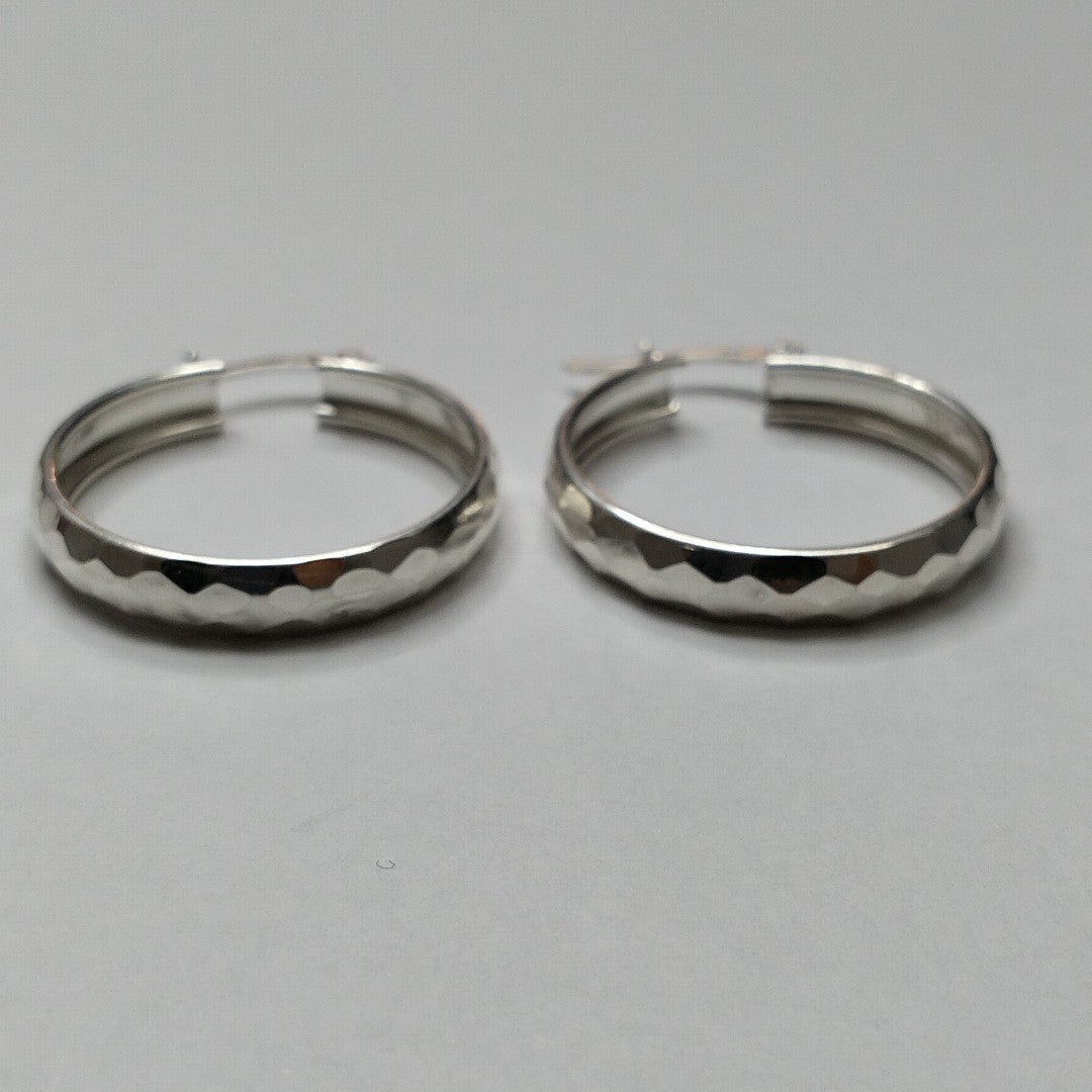 ARETES ARRACADAS FACETADAS PLATA .925 2.6 GR (NUEVO)