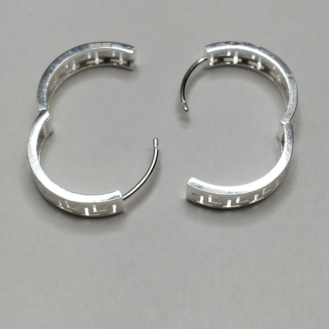 ARETES ARRACADAS GRECAS PLATA .925 4.13 GR (NUEVO)