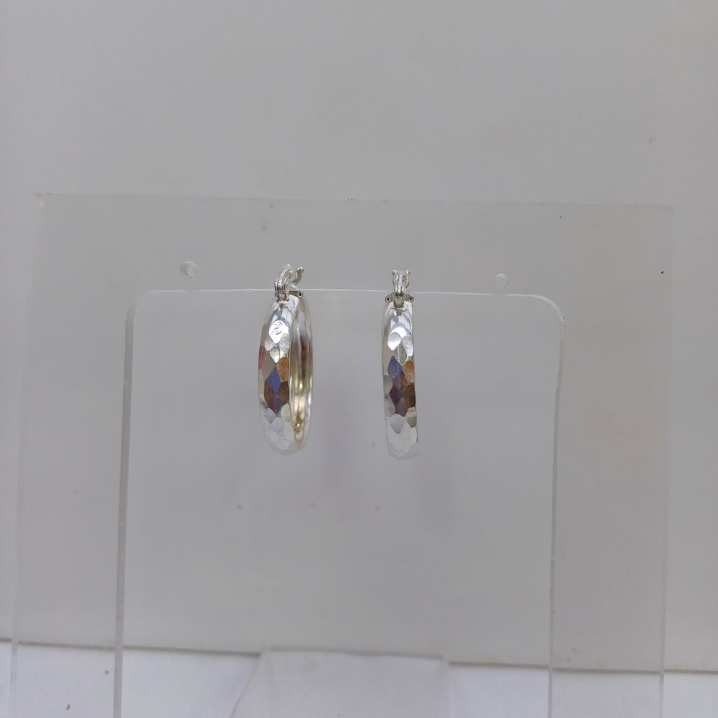 ARETES ARRACADAS FACETADAS PLATA .925 2.6 GR (NUEVO)