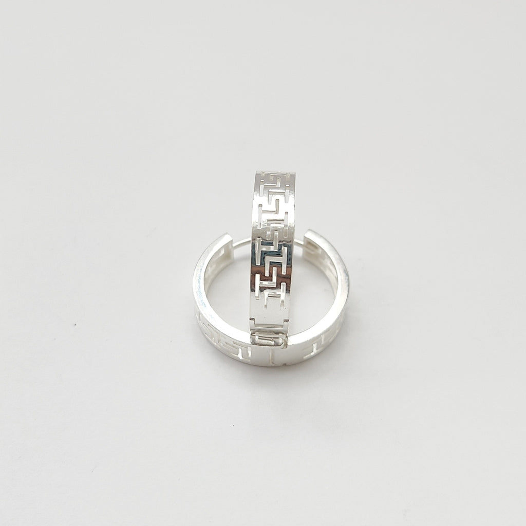 ARETES ARRACADAS GRECAS PLATA .925 4.23 GR (NUEVO)
