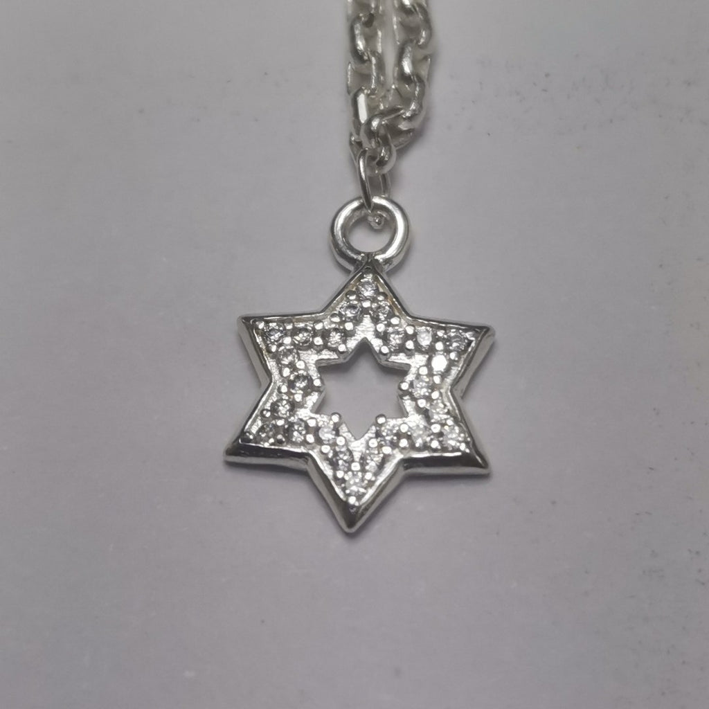 PULSERA TEJIDO ESPECIAL CON DIJE DE ESTRELLA CON CIRCONIAS PLATA .925 18 CM 2.5 GR (NUEVO)