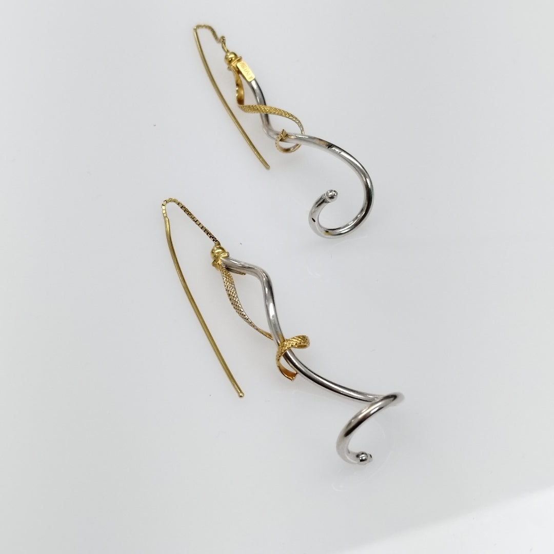 VIOLADORES PAR ORO, ORO COMBINADO 14 K 4 GRMS (SEMINUEVO)
