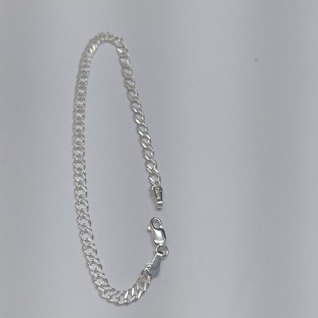 PULSERA DOBLE ESLABON PLATA .925 18 CM 3.53 GR (NUEVO)