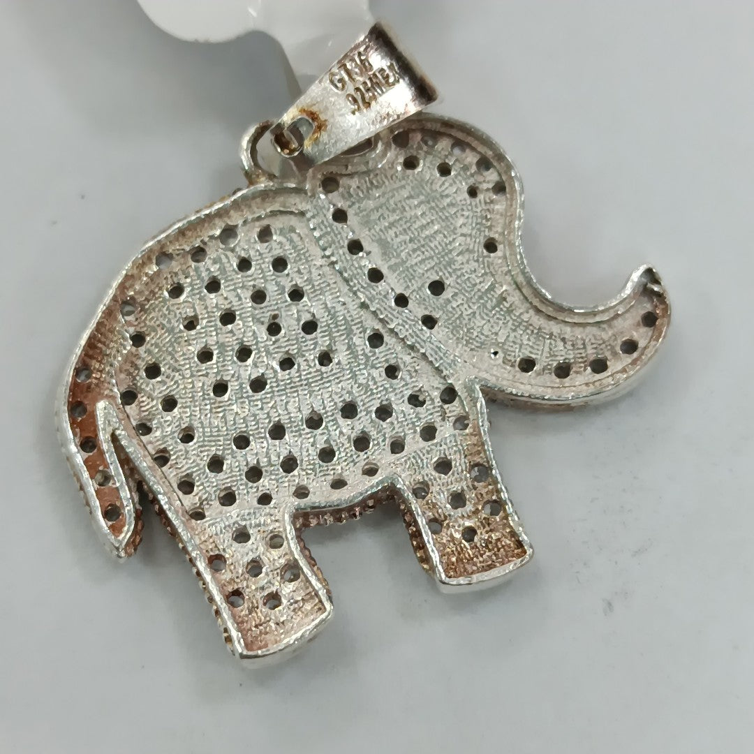 DIJE ELEFANTE C/CIRCONIAS PLATA .925 5.1 GR (NUEVO)