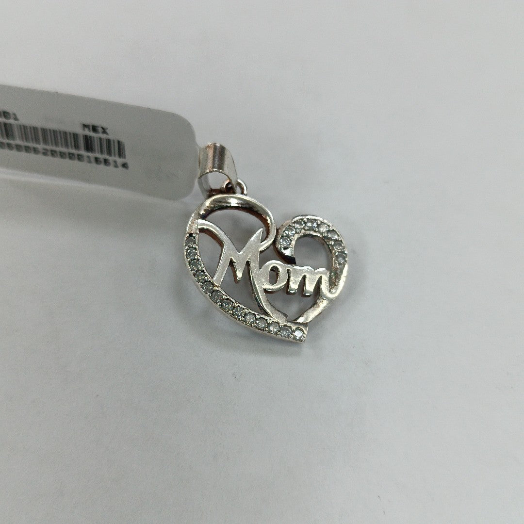 DIJE CORAZON C/CIRCONIAS PLATA .925 3.1 GR (NUEVO)