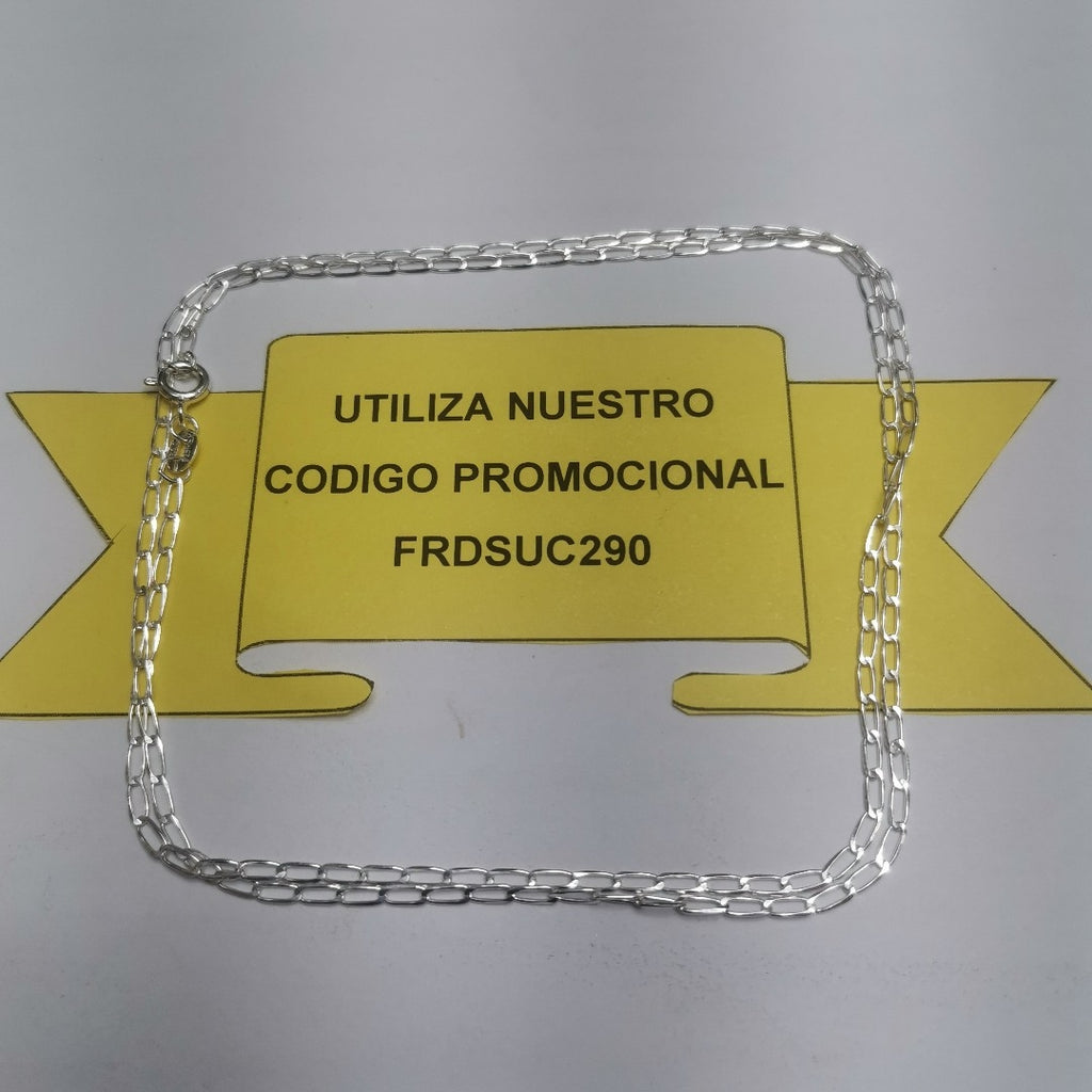 CADENA TEJIDO ESLABONES PLATA .925 60 CM 2.9 GR (NUEVO)